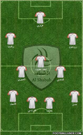 Al-Shabab (KSA) 4-4-1-1 football formation