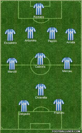 Colchester United 4-3-1-2 football formation