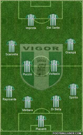 Vigor Lamezia 4-4-2 football formation
