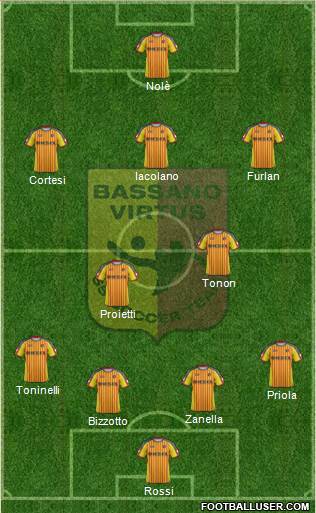 Bassano Virtus 4-2-3-1 football formation