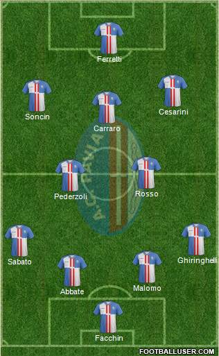Pavia 4-2-3-1 football formation