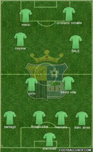 Real Sport Club Massamá 4-2-4 football formation