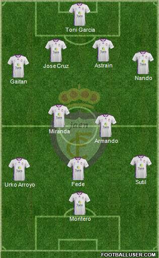 Real Jaén C.F. 4-5-1 football formation