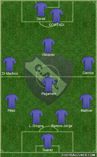 Alvarado 4-3-1-2 football formation
