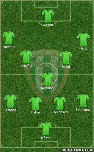 Haladás FC 4-5-1 football formation