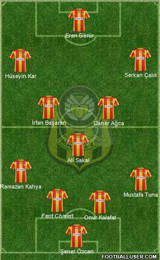 Malatya Belediyespor 4-1-4-1 football formation