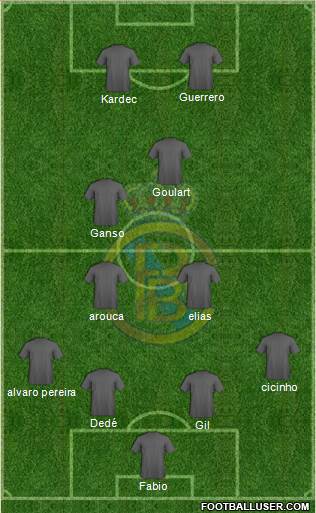 Real Brasil CF 4-2-3-1 football formation