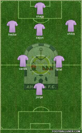 Club Altamira F.C. 3-5-1-1 football formation