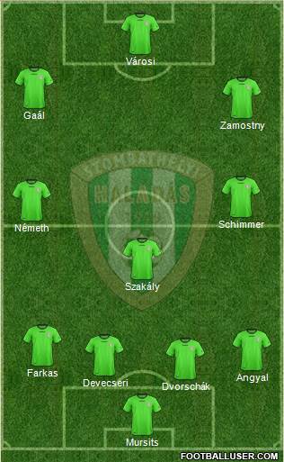 Haladás FC 4-1-2-3 football formation
