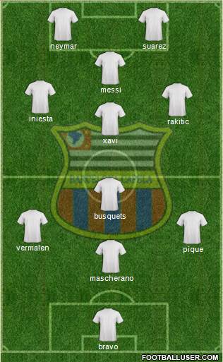 Barcelona EC (SP) 4-4-2 football formation