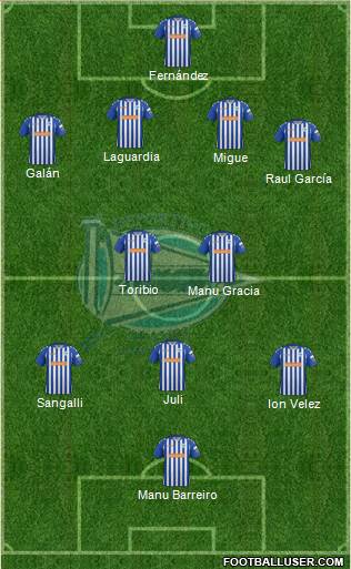 D. Alavés S.A.D. 4-3-1-2 football formation