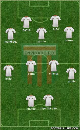 CD Envigado FC 5-4-1 football formation