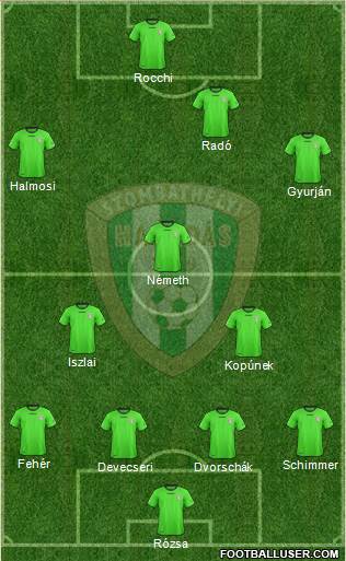 Haladás FC 4-2-3-1 football formation