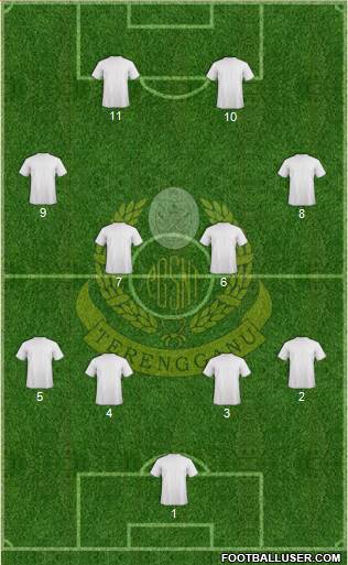 Terengganu 4-4-2 football formation