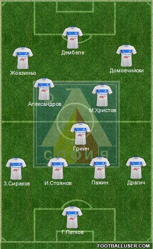 Levski (Sofia) 4-1-4-1 football formation