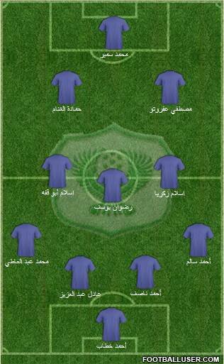 Masry Port Said 4-3-2-1 football formation
