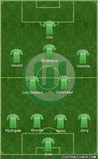 VfL Wolfsburg 4-5-1 football formation