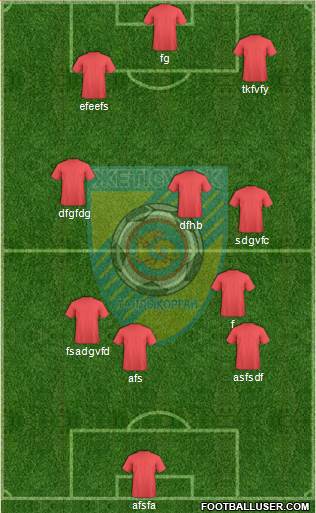 Jetysu Taldykorgan 5-3-2 football formation