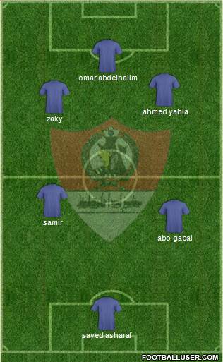 Ghazl Al-Mehalla 4-5-1 football formation