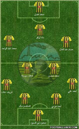 Arab Contractors Cairo 4-2-3-1 football formation