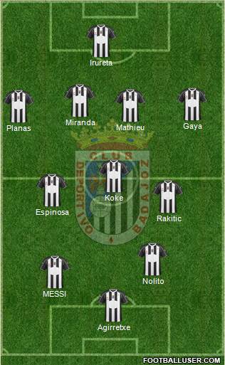 C.D. Badajoz S.A.D. football formation