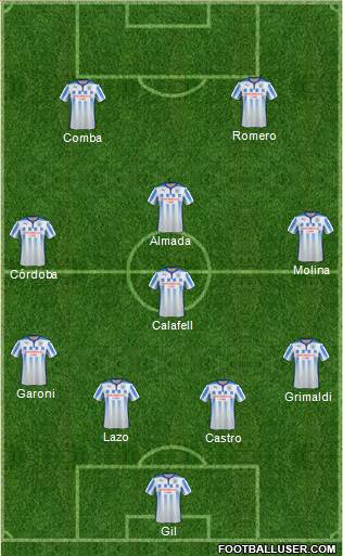 Huddersfield Town 4-1-3-2 football formation