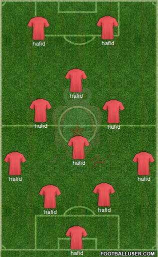 Forces Armées Royales 4-5-1 football formation