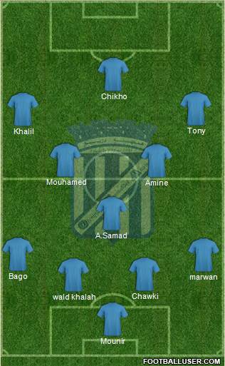 Olympique Mostakbel Arzew 4-5-1 football formation