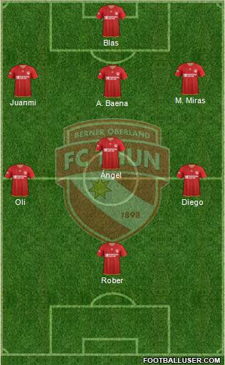 FC Thun 1898 3-5-1-1 football formation
