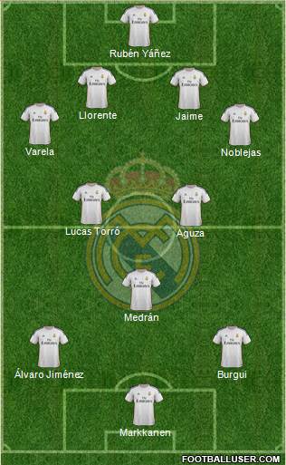 R. Madrid Castilla 4-2-1-3 football formation