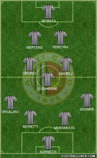 Ascoli 4-3-2-1 football formation