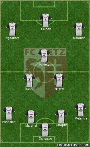 Football Club de Metz 4-3-3 football formation