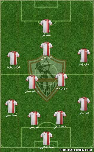 Zamalek Sporting Club 4-2-3-1 football formation