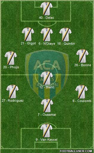 Athlétic Club Arles-Avignon 5-4-1 football formation