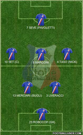 Etoile FC 5-4-1 football formation