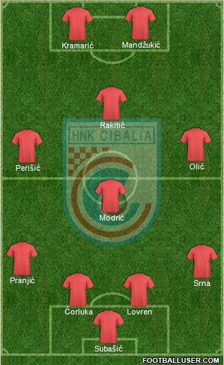 HNK Cibalia 4-3-1-2 football formation