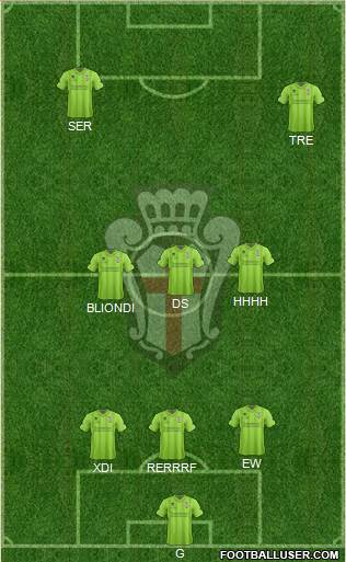 Pro Vercelli 3-5-1-1 football formation