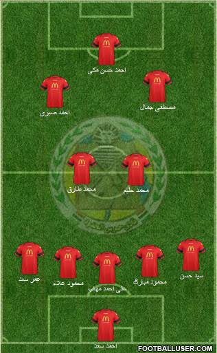Haras El-Hodoud 5-4-1 football formation
