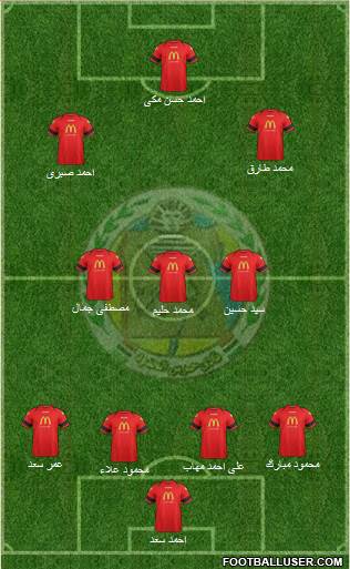 Haras El-Hodoud 4-3-2-1 football formation