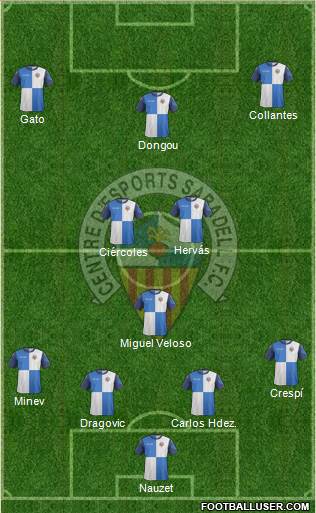 C.E. Sabadell football formation