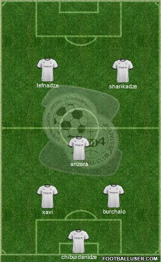 FC Zestafoni 4-4-2 football formation