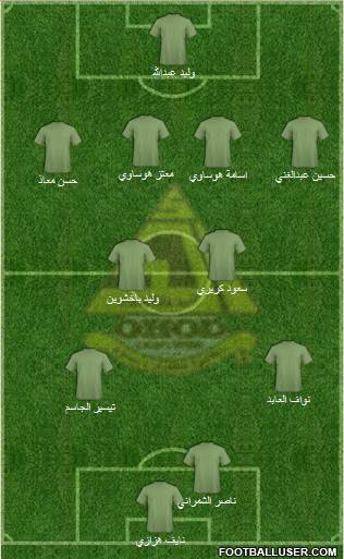 Ohod 4-4-1-1 football formation