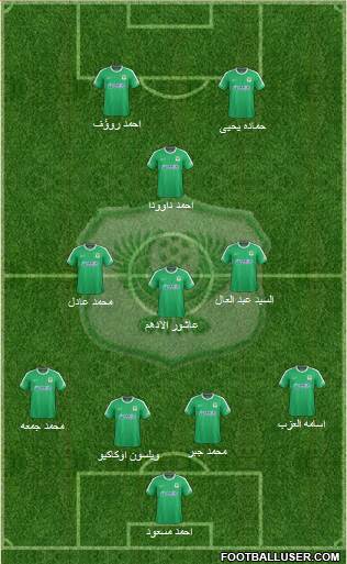 Masry Port Said 4-3-3 football formation