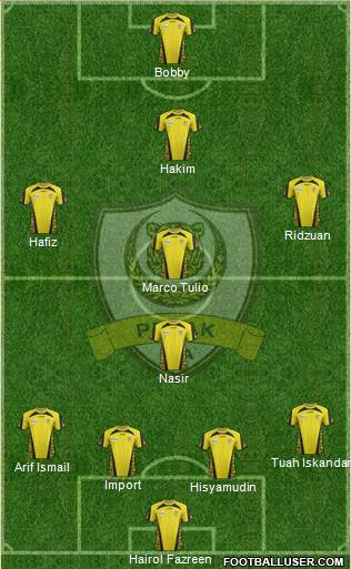 Perak 4-5-1 football formation