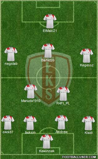 Lodzki Klub Sportowy 4-2-3-1 football formation
