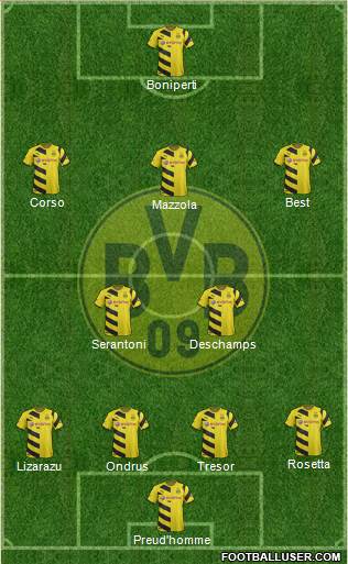 Borussia Dortmund 4-2-3-1 football formation