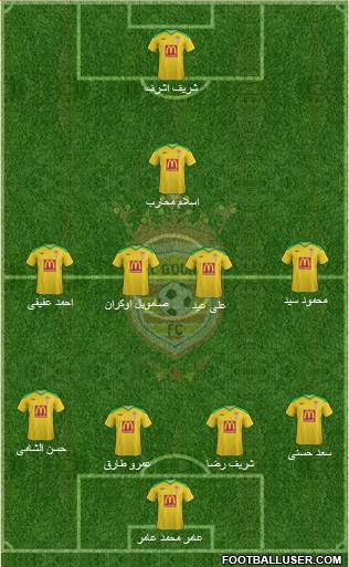 El Gouna FC 4-4-1-1 football formation