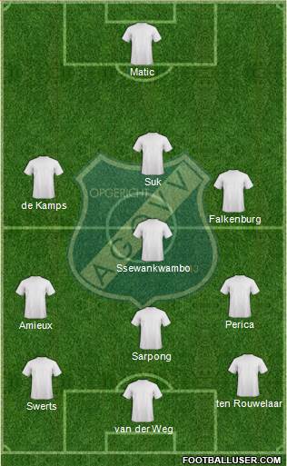 AGOVV Apeldoorn 5-4-1 football formation
