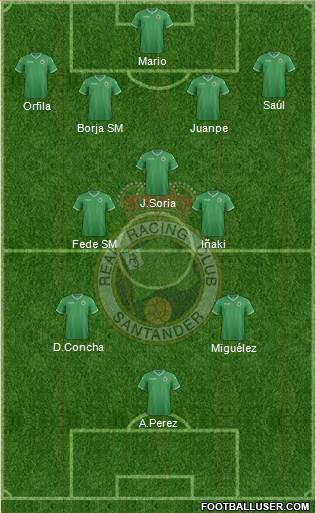 R. Racing Club S.A.D. 4-3-2-1 football formation