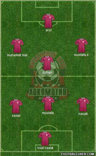FC Vitebsk 3-5-1-1 football formation